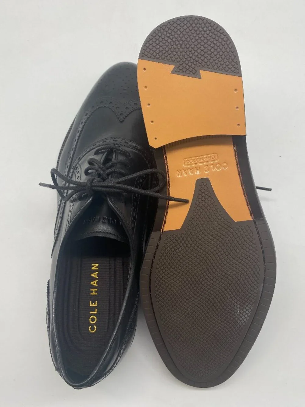 COLE HAANGRAND 360 BLACK LEATHER OXFORD SHOES US MEN SIZE 8.5D